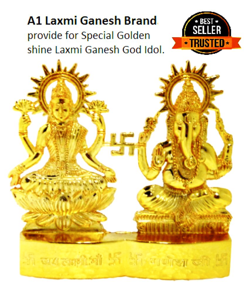     			A1 laxmi ganesh Laxmi Ganesh Stainless Steel Idol