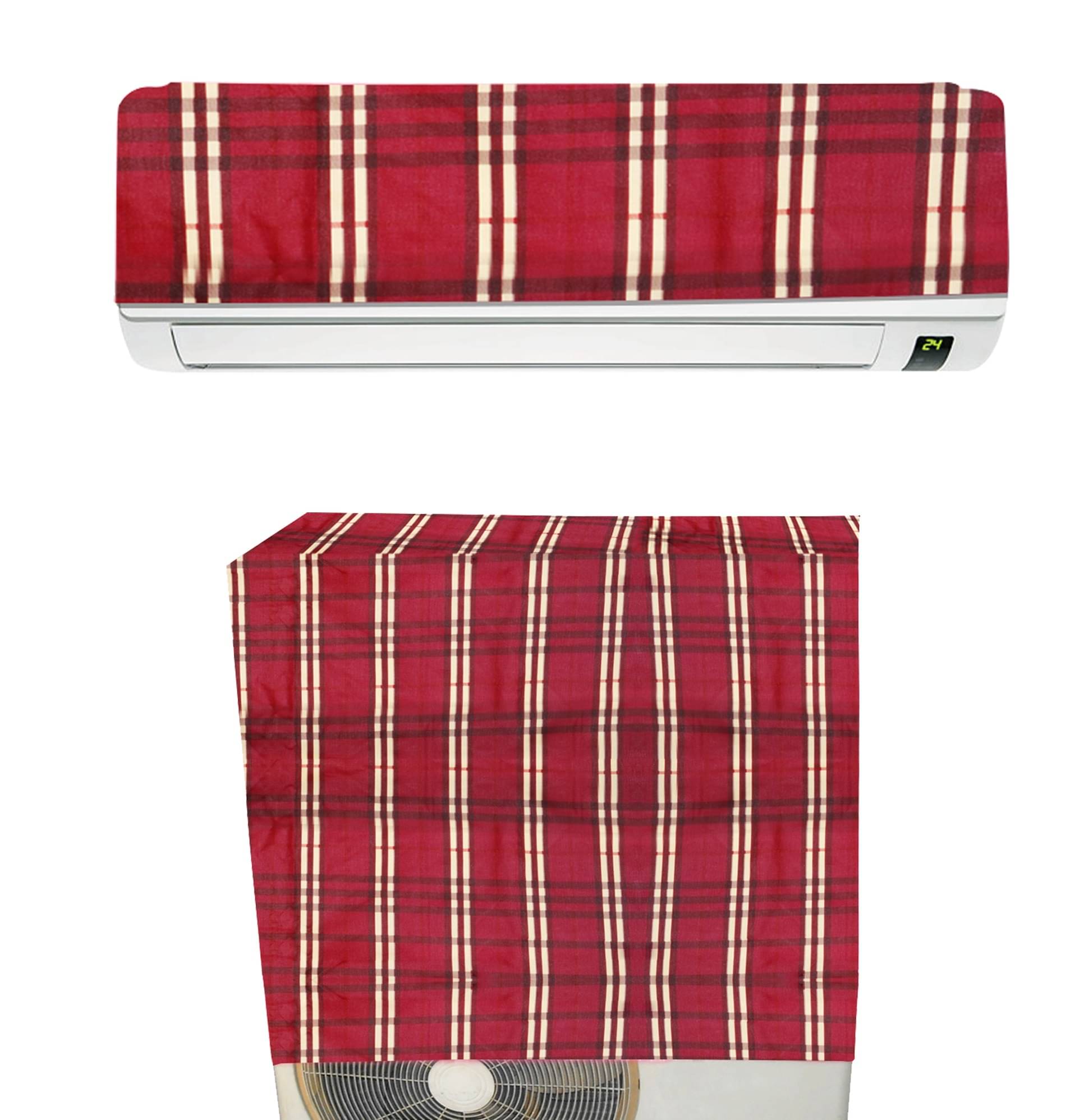     			E-Retailer Single PVC Red AC Cover for Split AC