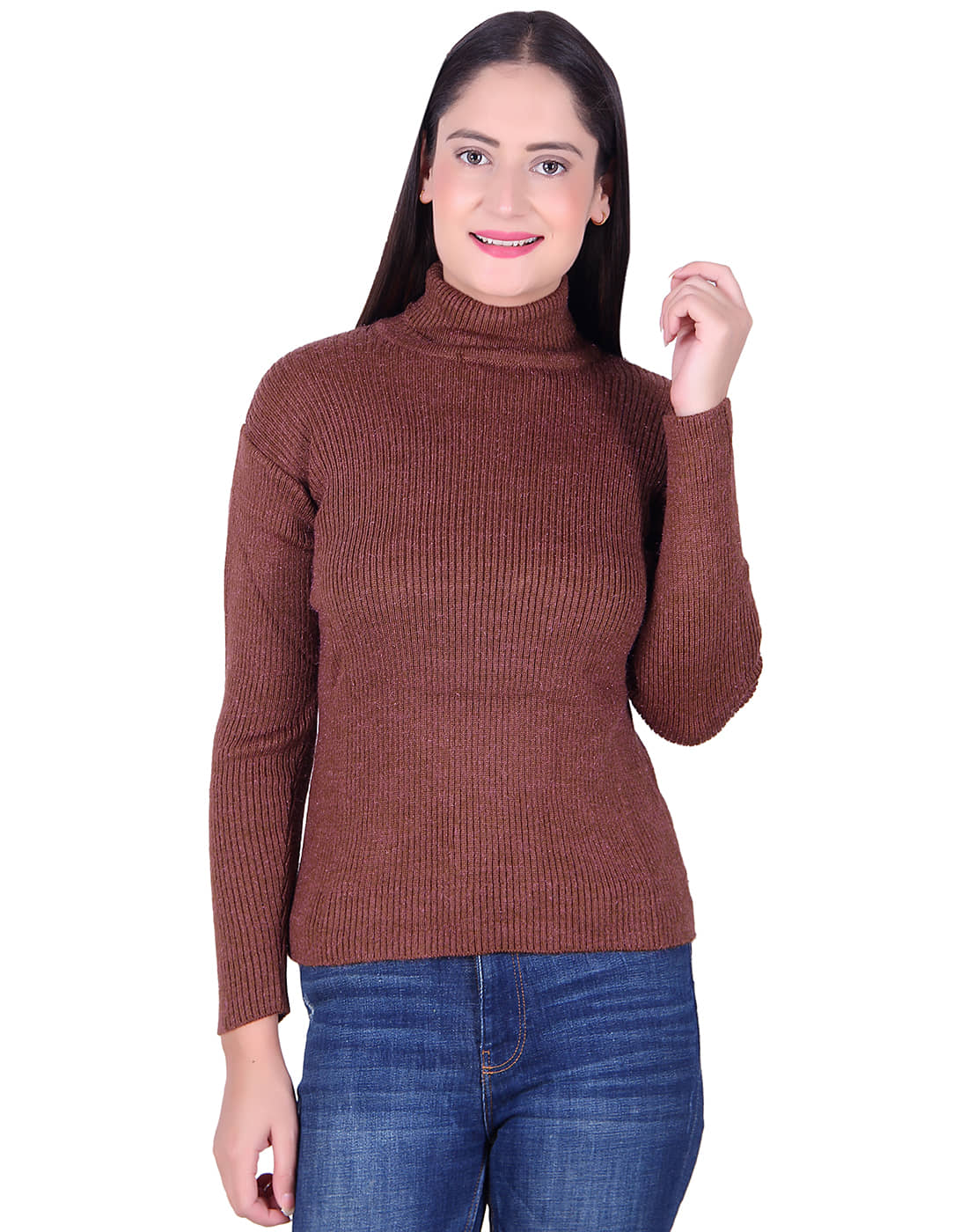 Ogarti Woollen Brown Pullovers