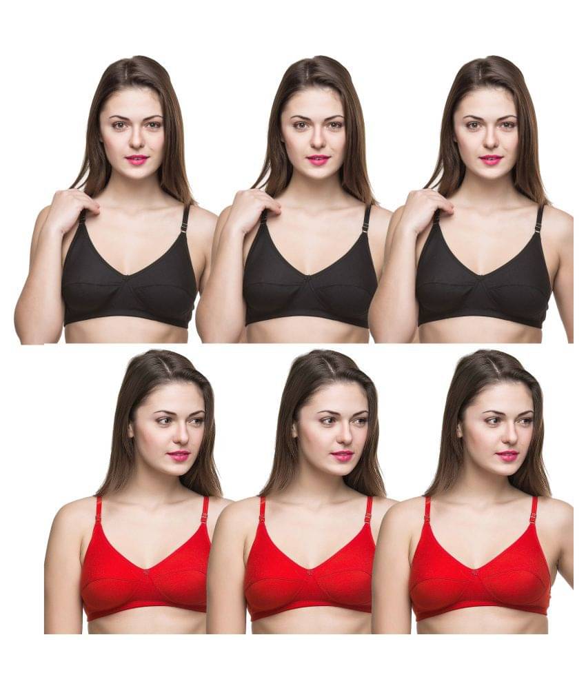     			DOCARE Cotton Lycra Everyday Bra - Multi Color