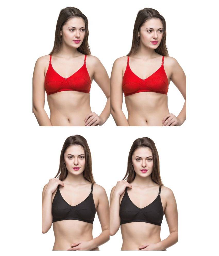     			DOCARE Cotton Lycra Everyday Bra - Multi Color