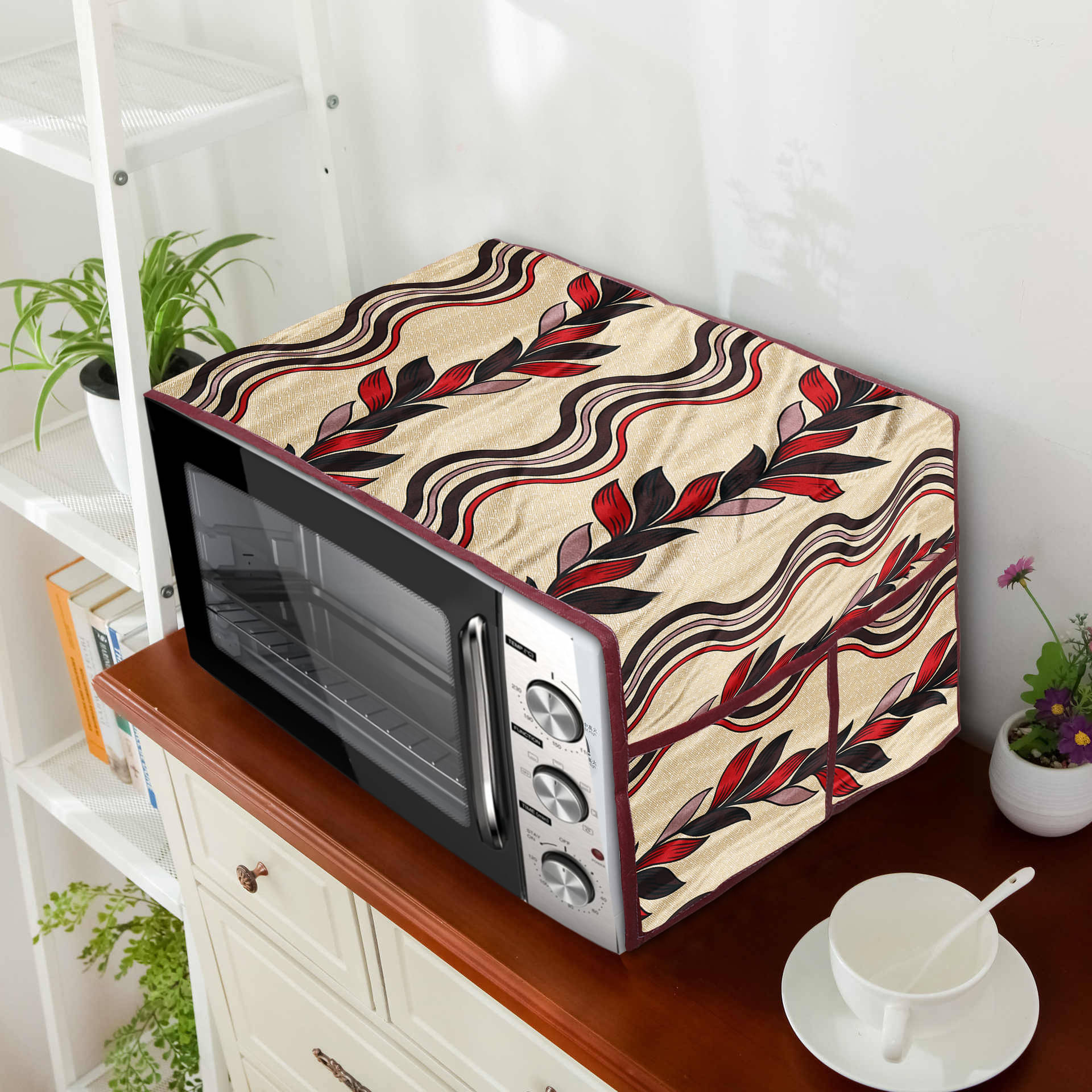 E-Retailer Single Polyester Gold Microwave Oven Cover - E-Retailer Single Polyester Gold Microwave Oven Cover -