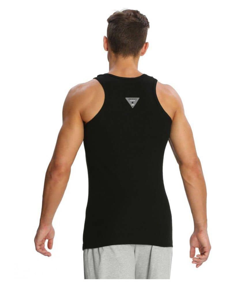 Jockey Black Sleeveless Vests Single - Nightwear & Loungewear | Buy online on ZillyBuy