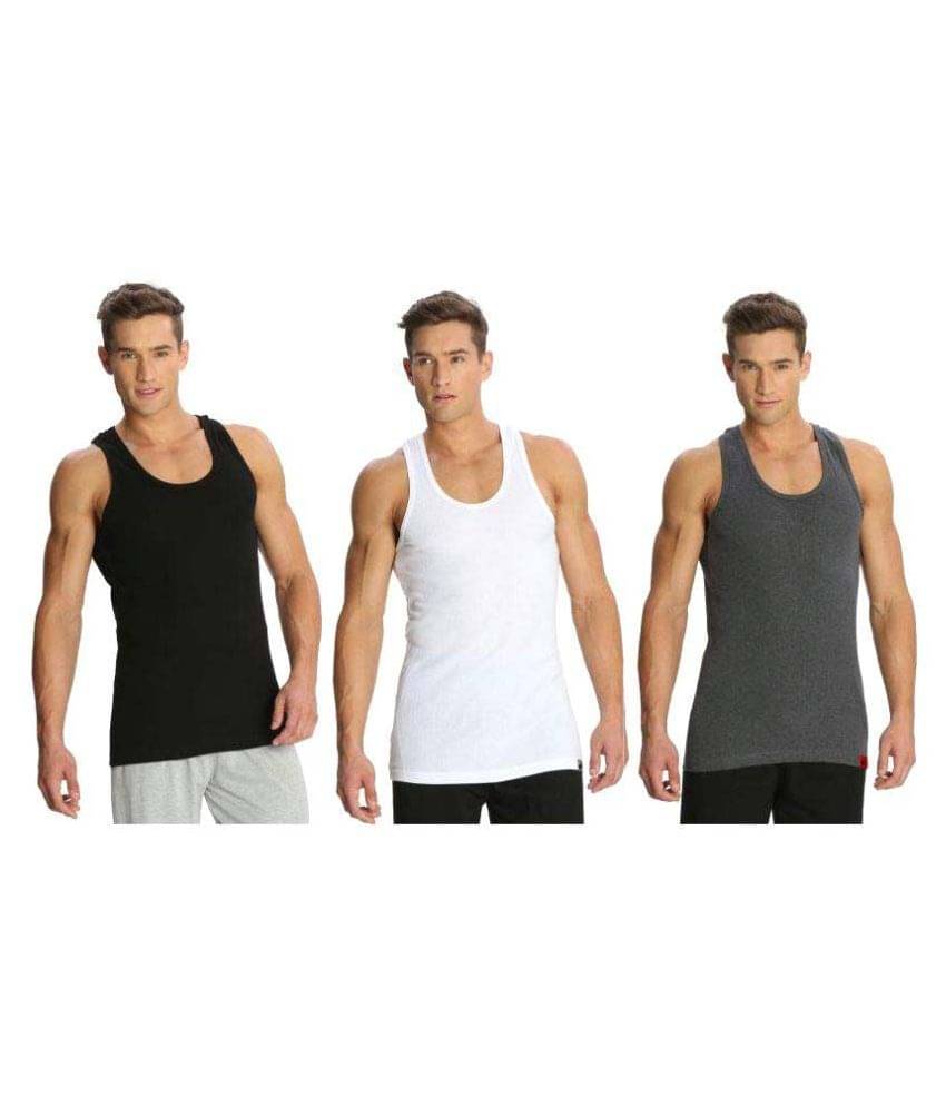    			Jockey Multi Sleeveless Vests Pack of 3