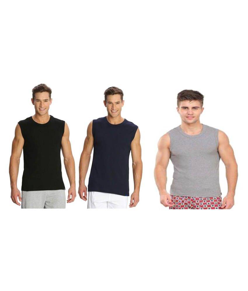 Jockey Multi Sleeveless Vests Pack of 3 Jockey Multi Sleeveless Vests Pack of 3