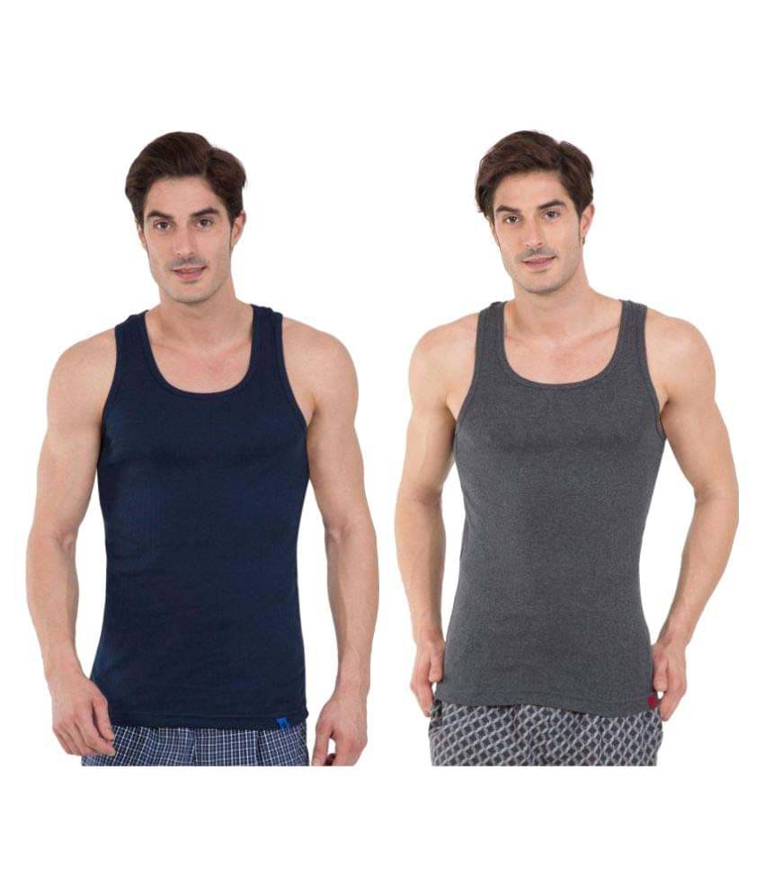 Jockey Multi Sleeveless Vests Pack of 2 Jockey Multi Sleeveless Vests Pack of 2