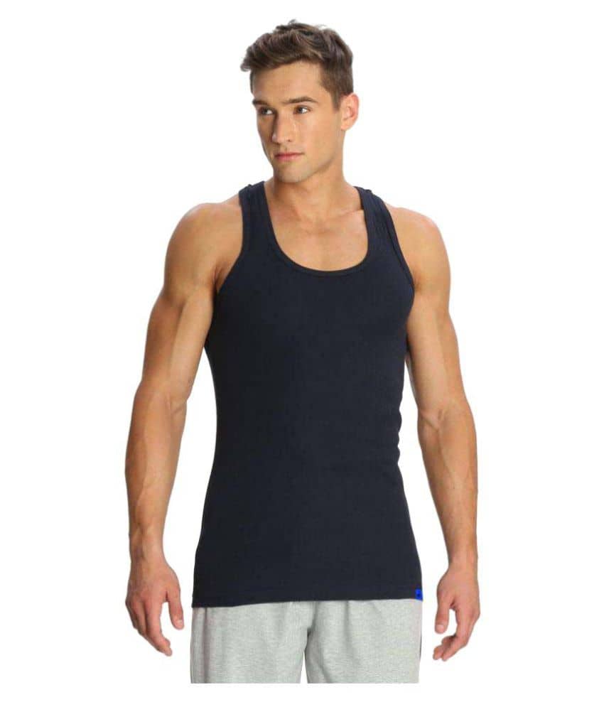 Jockey Navy Sleeveless Vests Single - Nightwear & Loungewear | Buy online on ZillyBuy