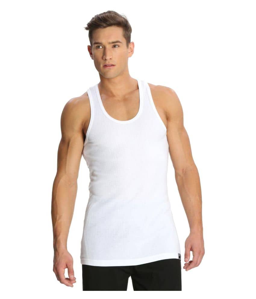 Jockey White Sleeveless Vests Single - Nightwear & Loungewear | Buy online on ZillyBuy