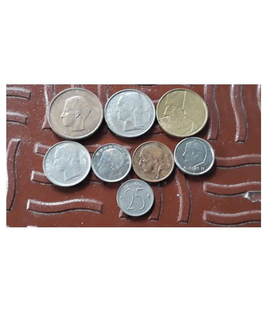     			8 ALL DIFFERENT PIECES SET - BELGIUM