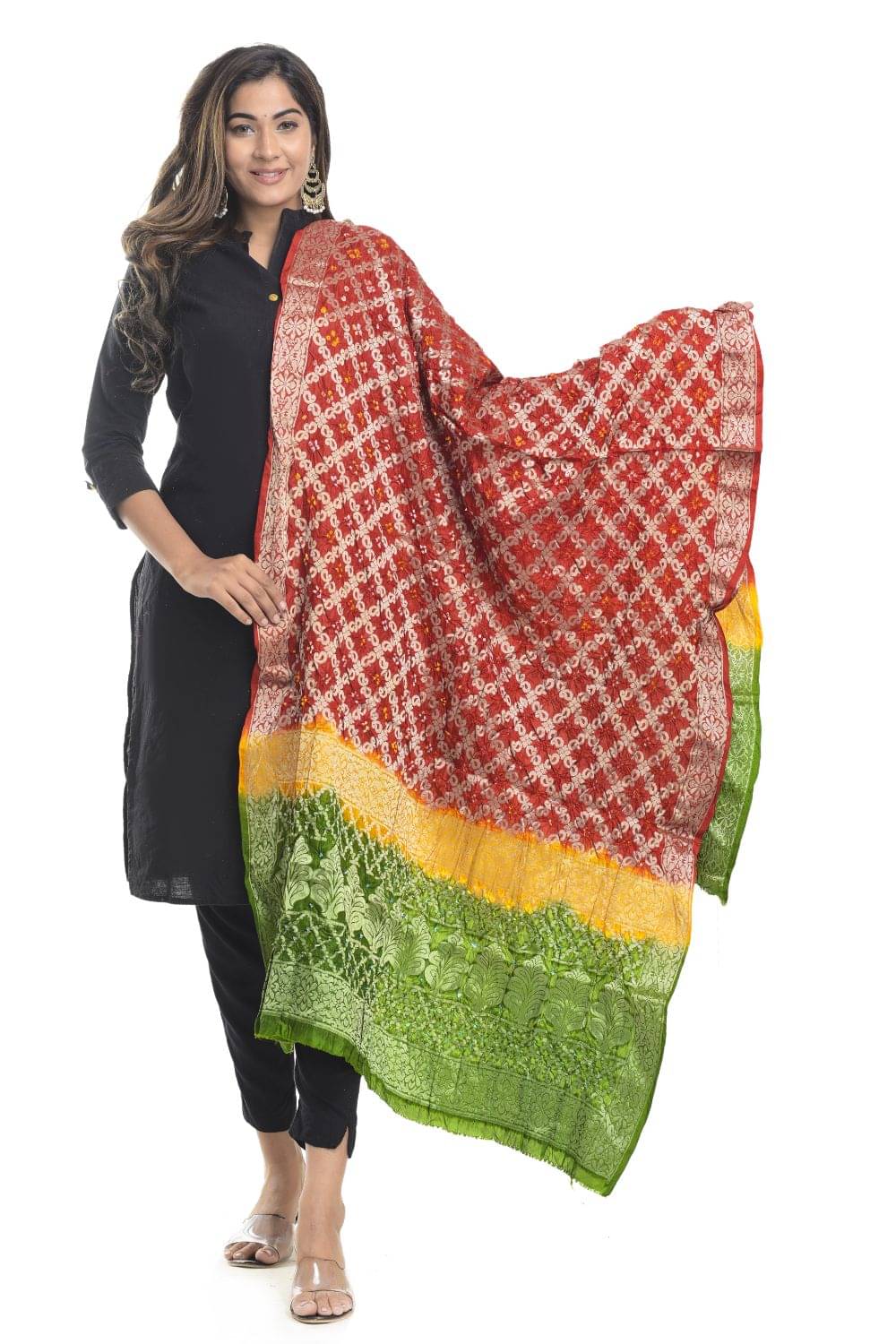 Raj Multicoloured Banarasi Silk Banarasi Dupatta Raj Multicoloured Banarasi Silk Banarasi Dupatta