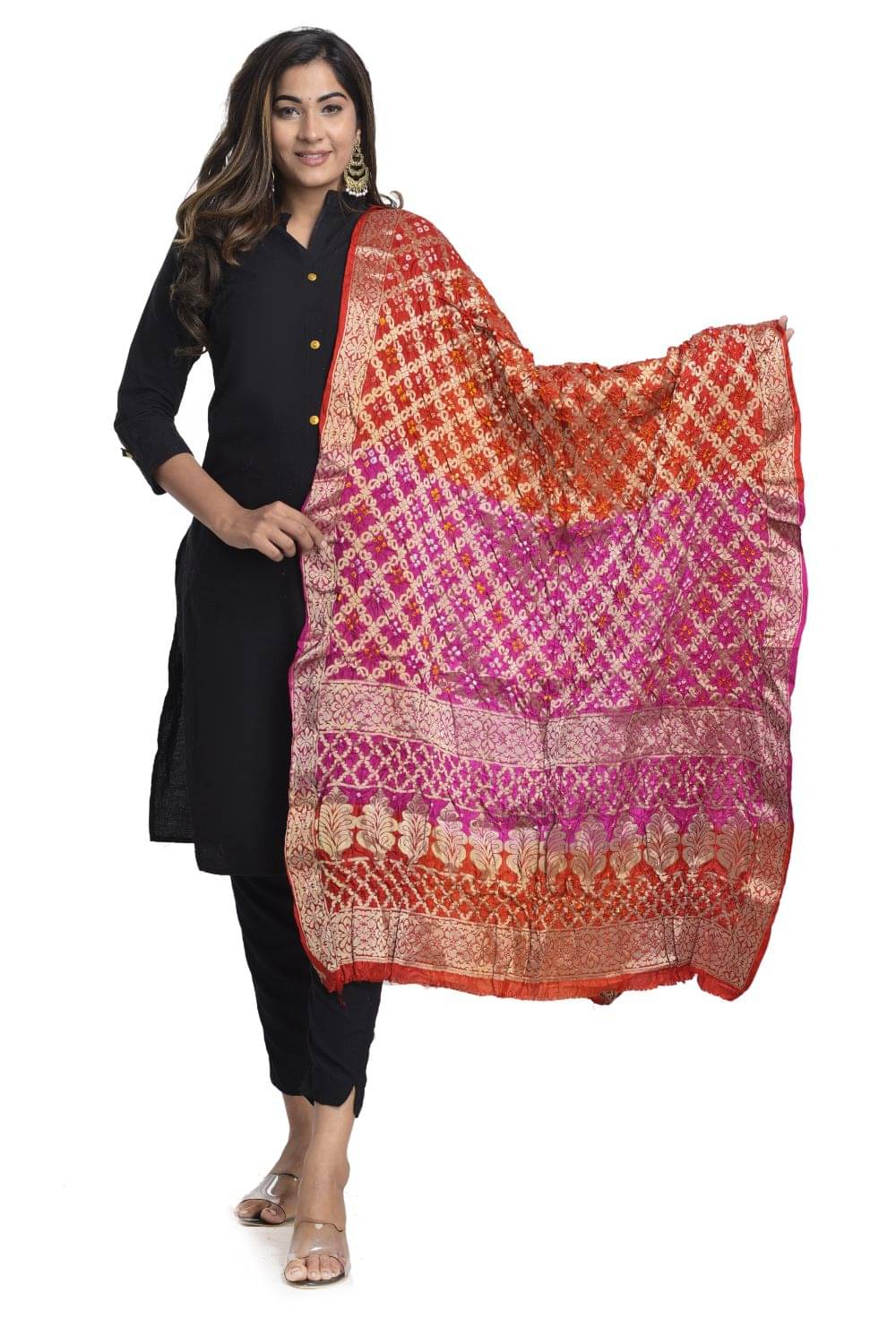 Raj Multicoloured Banarasi Silk Banarasi Dupatta     			Raj Multicoloured Banarasi Silk Banarasi Dupatta