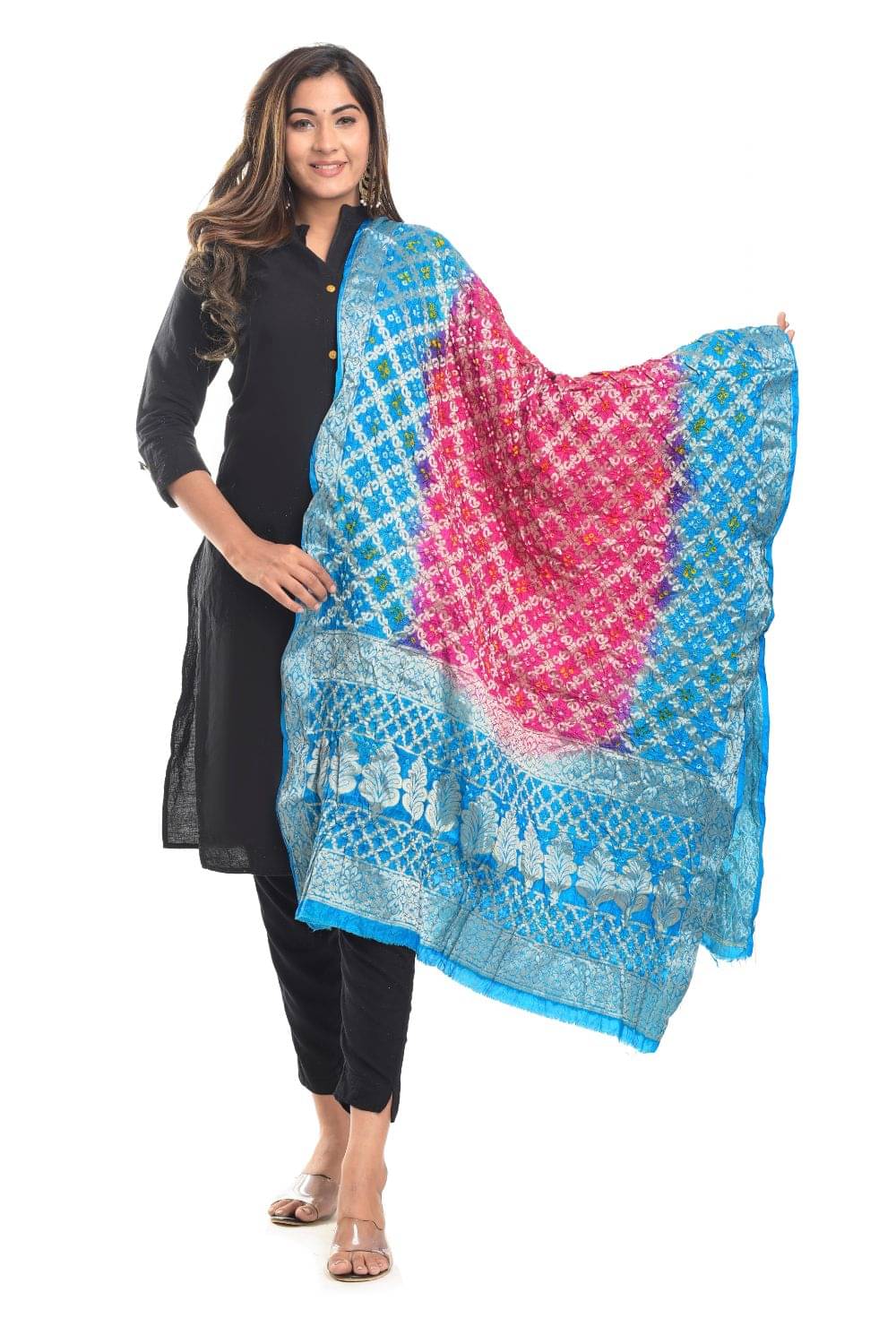 Raj Multicoloured Banarasi Silk Banarasi Dupatta Raj Multicoloured Banarasi Silk Banarasi Dupatta