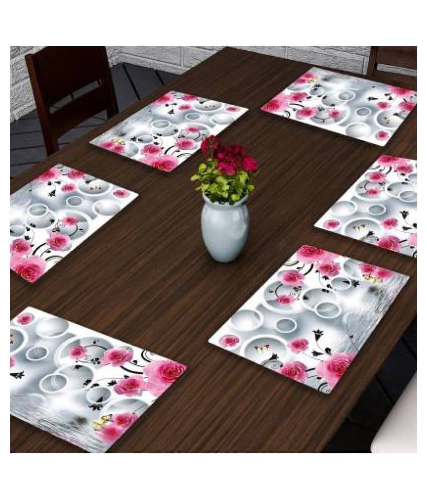 CreadCraft Set of 6 PVC Table Mats ( 11 In X 17 In)
