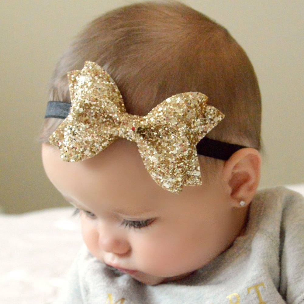 FOK 1 Pc Sparkling Bows Glitter Sequins Headband Hairband Clips For Kids and Girls - Random Color FOK 1 Pc Sparkling Bows Glitter Sequins Headband Hairband Clips For Kids and Girls - Random Color