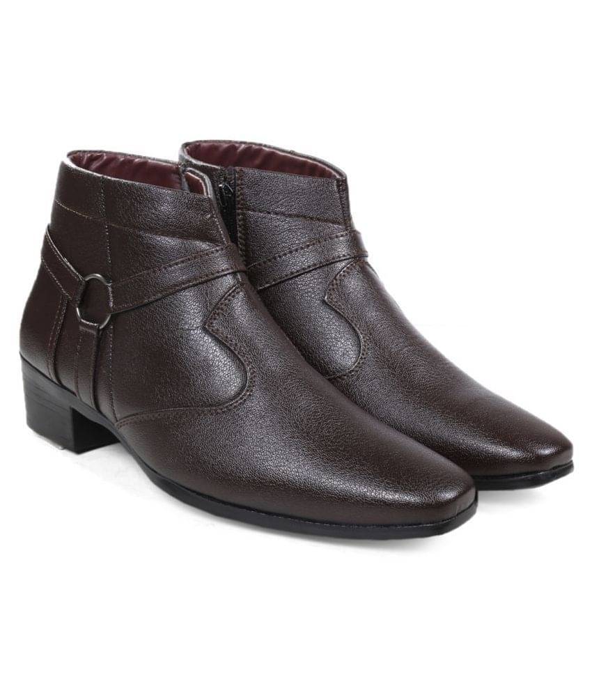     			ZXYZO Brown Formal Boot