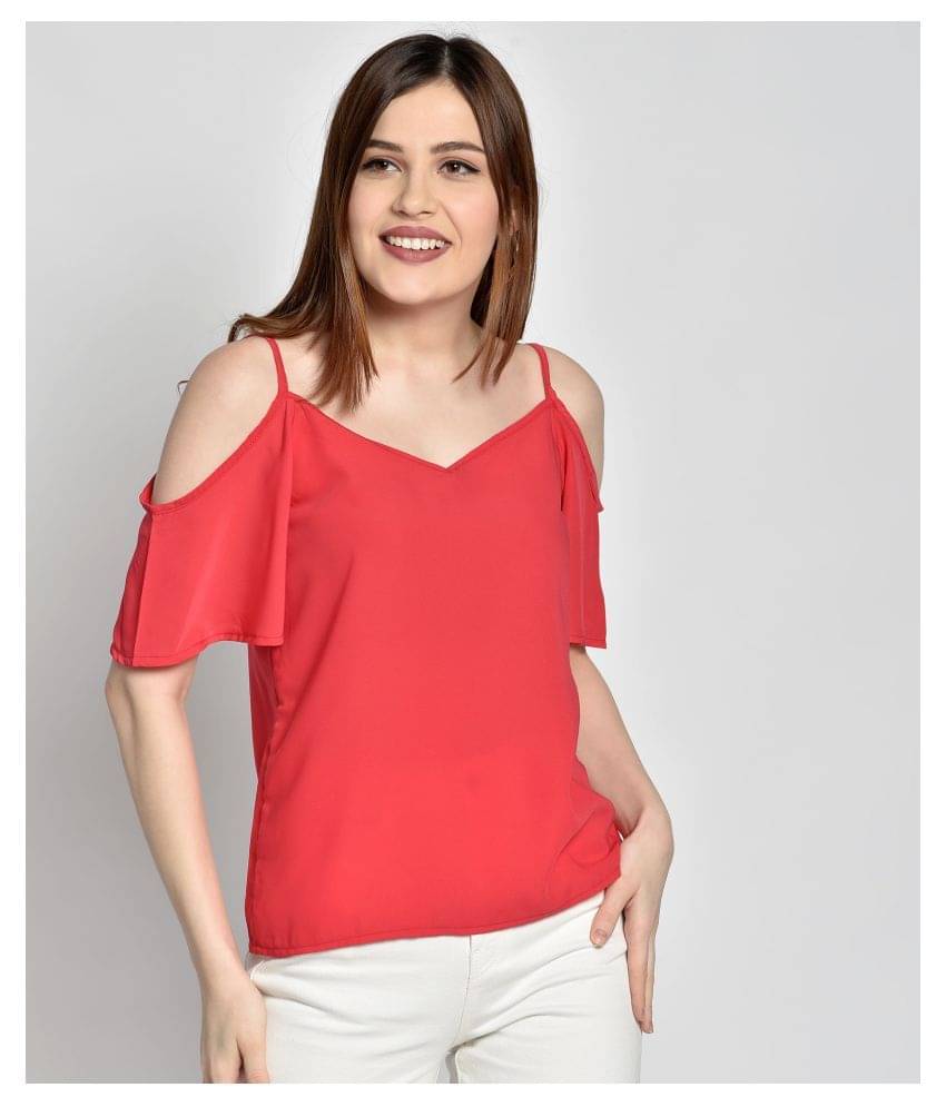 Chimpaaanzee Women's Polyester Regular Top ( Pink ) Chimpaaanzee Women's Polyester Regular Top ( Pink )