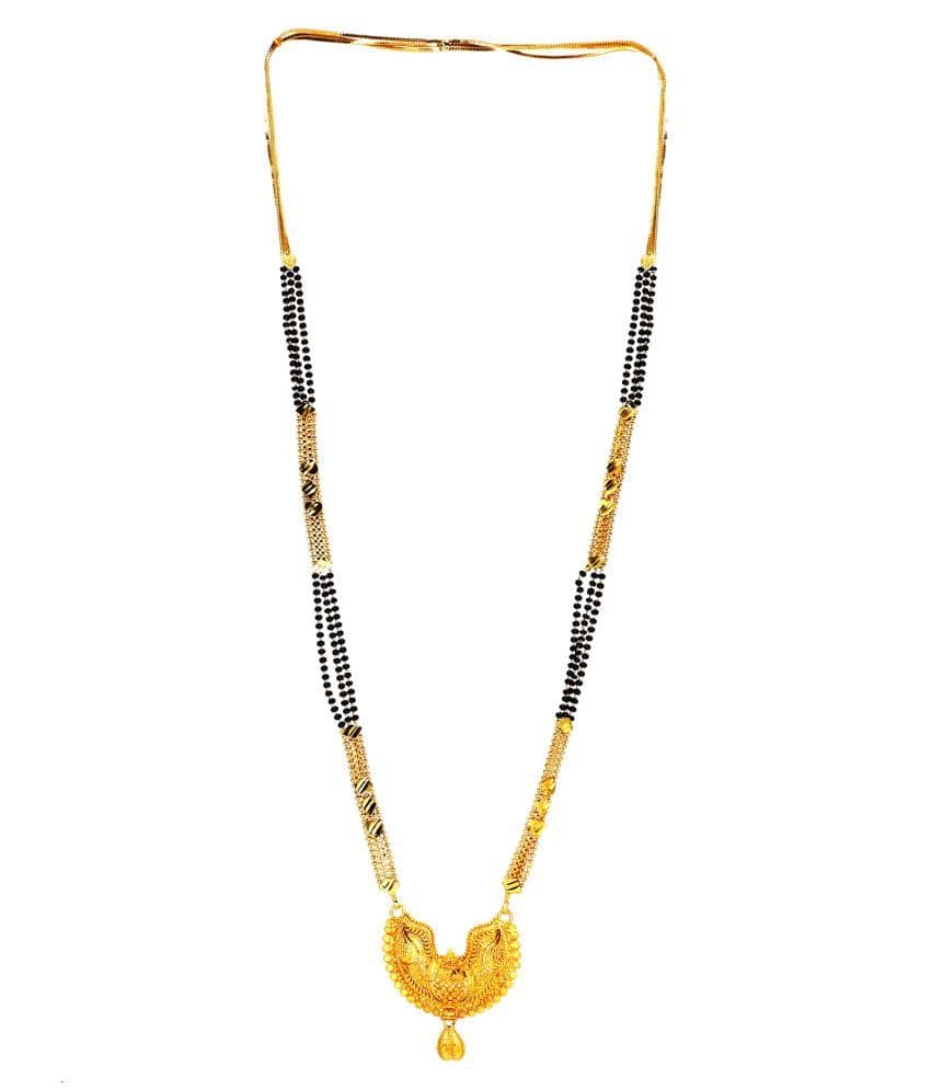 h m product Gold Plated Letest & Designer Mangalsutra For Women-100237