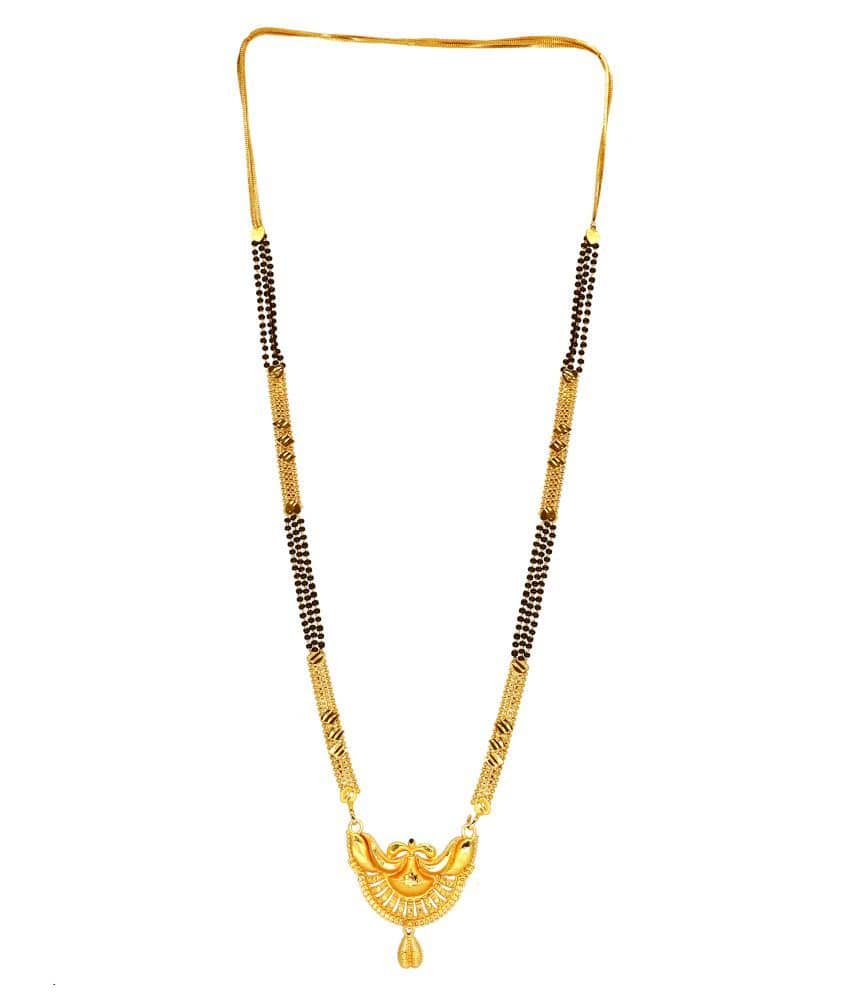 h m product Gold Plated Letest & Designer Mangalsutra For Women-100240