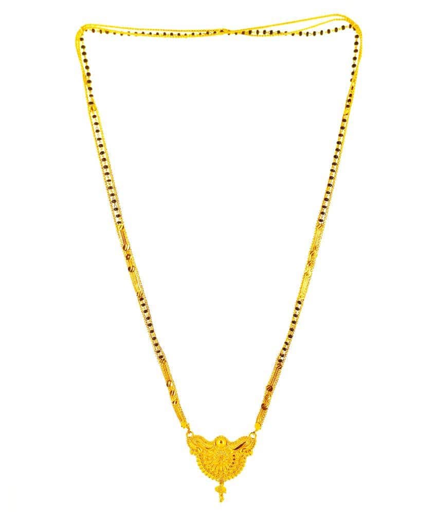 h m product Gold Plated Letest & Designer Mangalsutra For Women-100192
