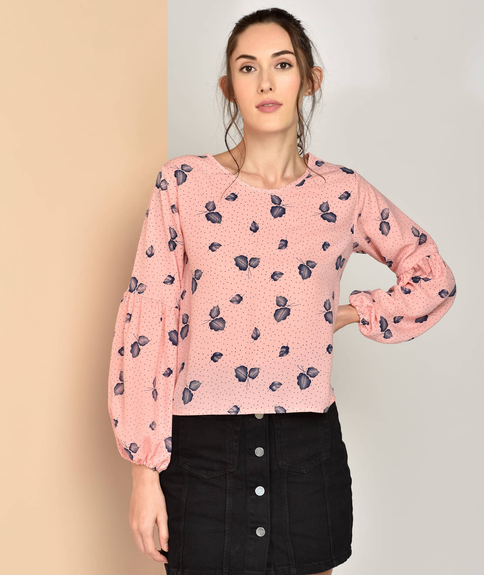     			Chimpaaanzee Women's Polyester Regular Top ( Peach )