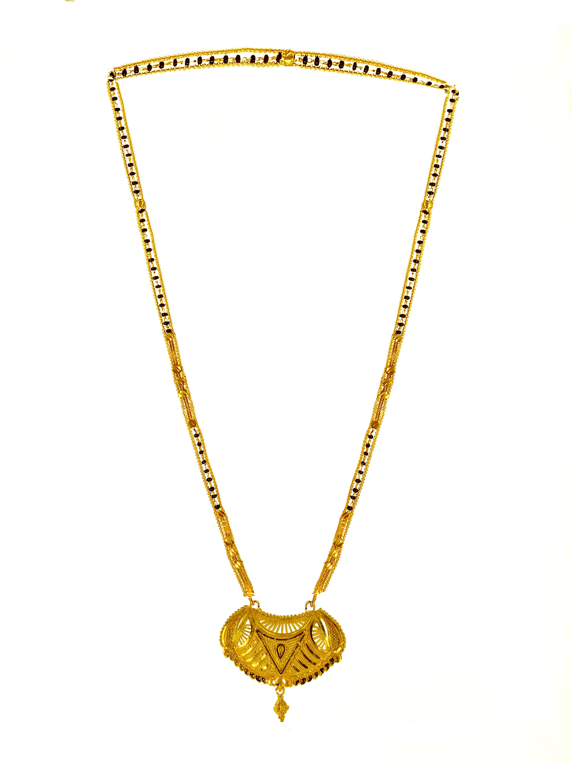 h m product Gold Plated Letest & Designer Mangalsutra For Women-100182