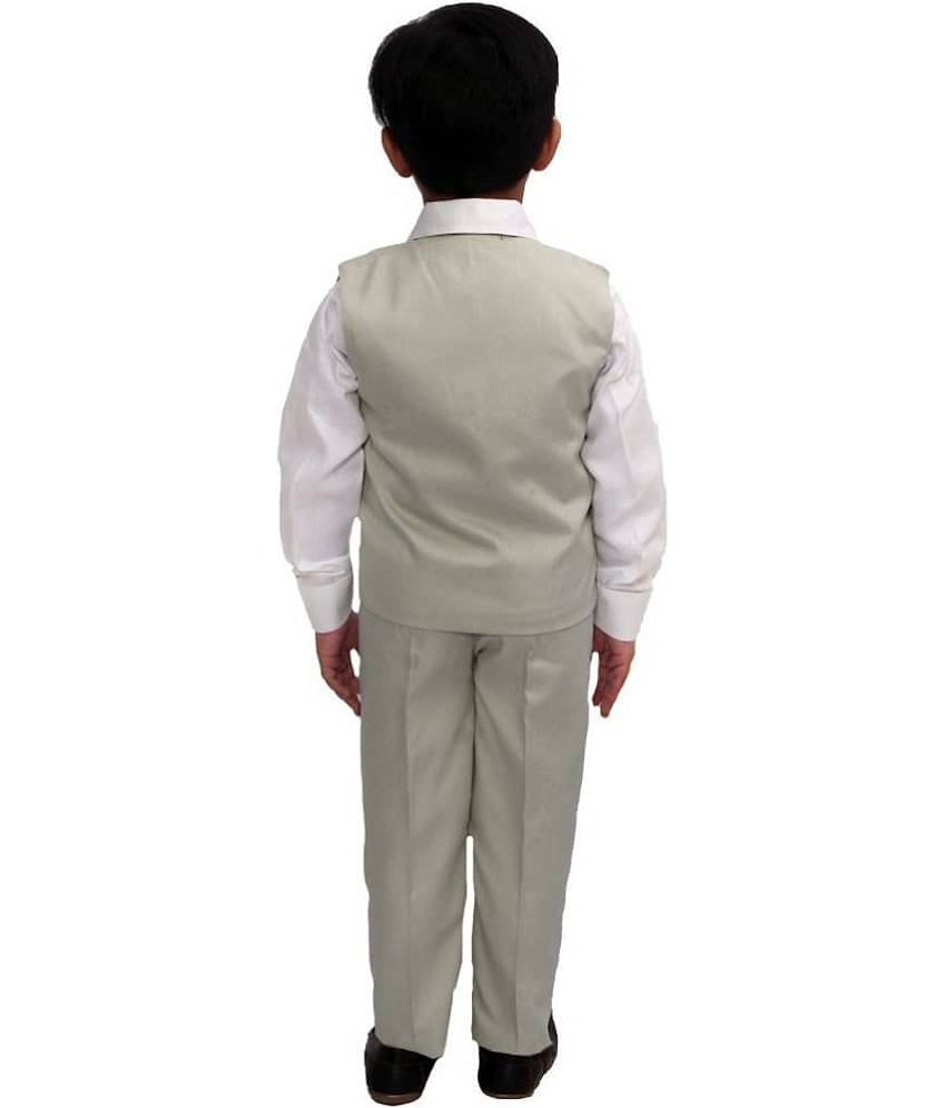 Fourfolds Pack of 1 Boys Cotton Blend Shirt & Pants Set ( Green )