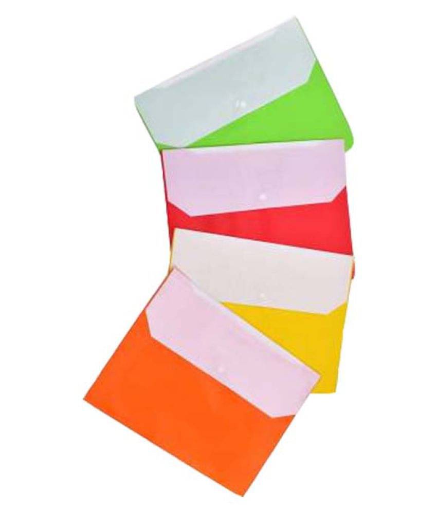     			Plastic A4 Document Bags with Front & Back Pockets