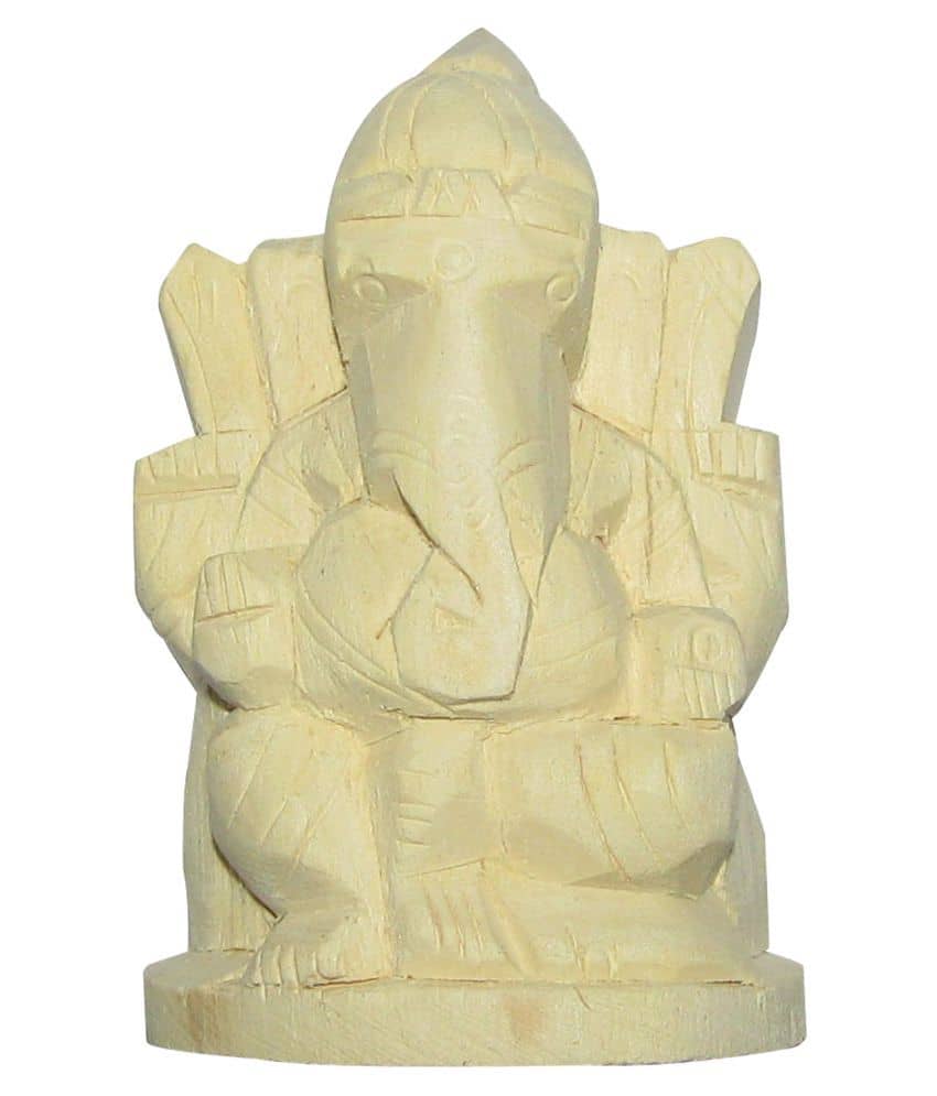 SUBHASHINI Ganesha Wood Ganesha Idol x cms Pack of 1