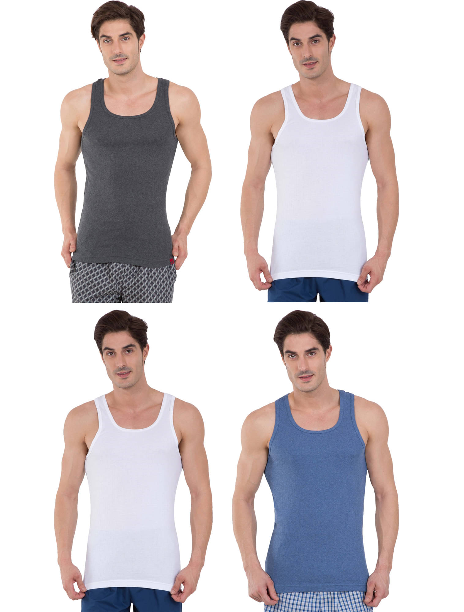     			Jockey Multi Sleeveless Vests Pack of 4