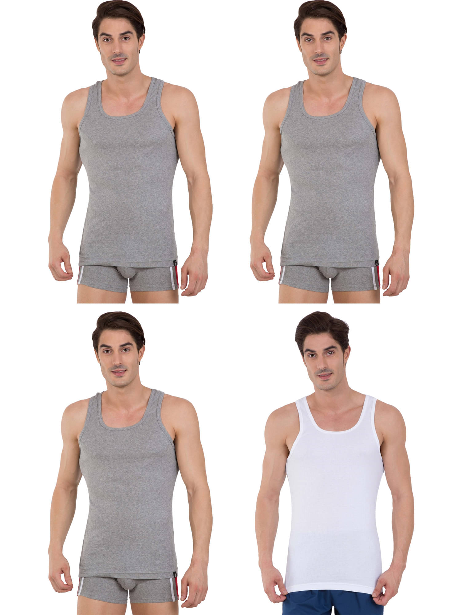 Jockey Multi Sleeveless Vests Pack of 4 Jockey Multi Sleeveless Vests Pack of 4