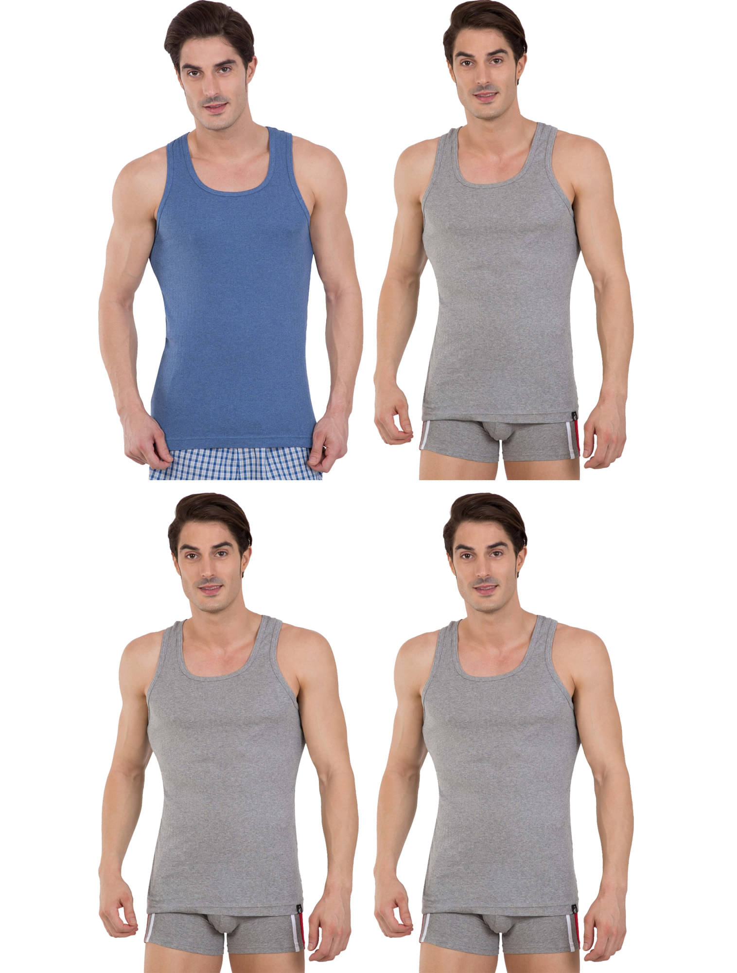     			Jockey Multi Sleeveless Vests Pack of 4