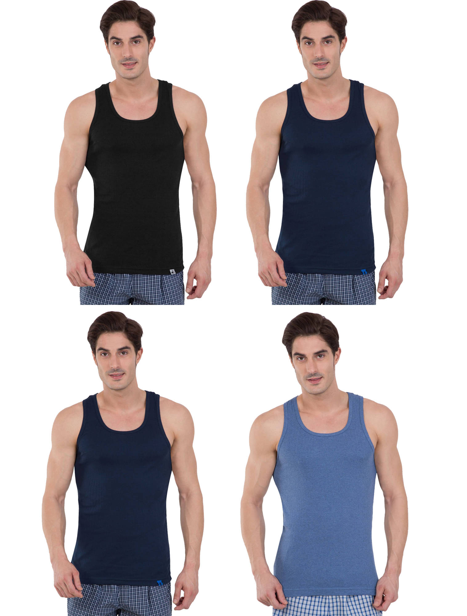     			Jockey Multi Sleeveless Vests Pack of 4