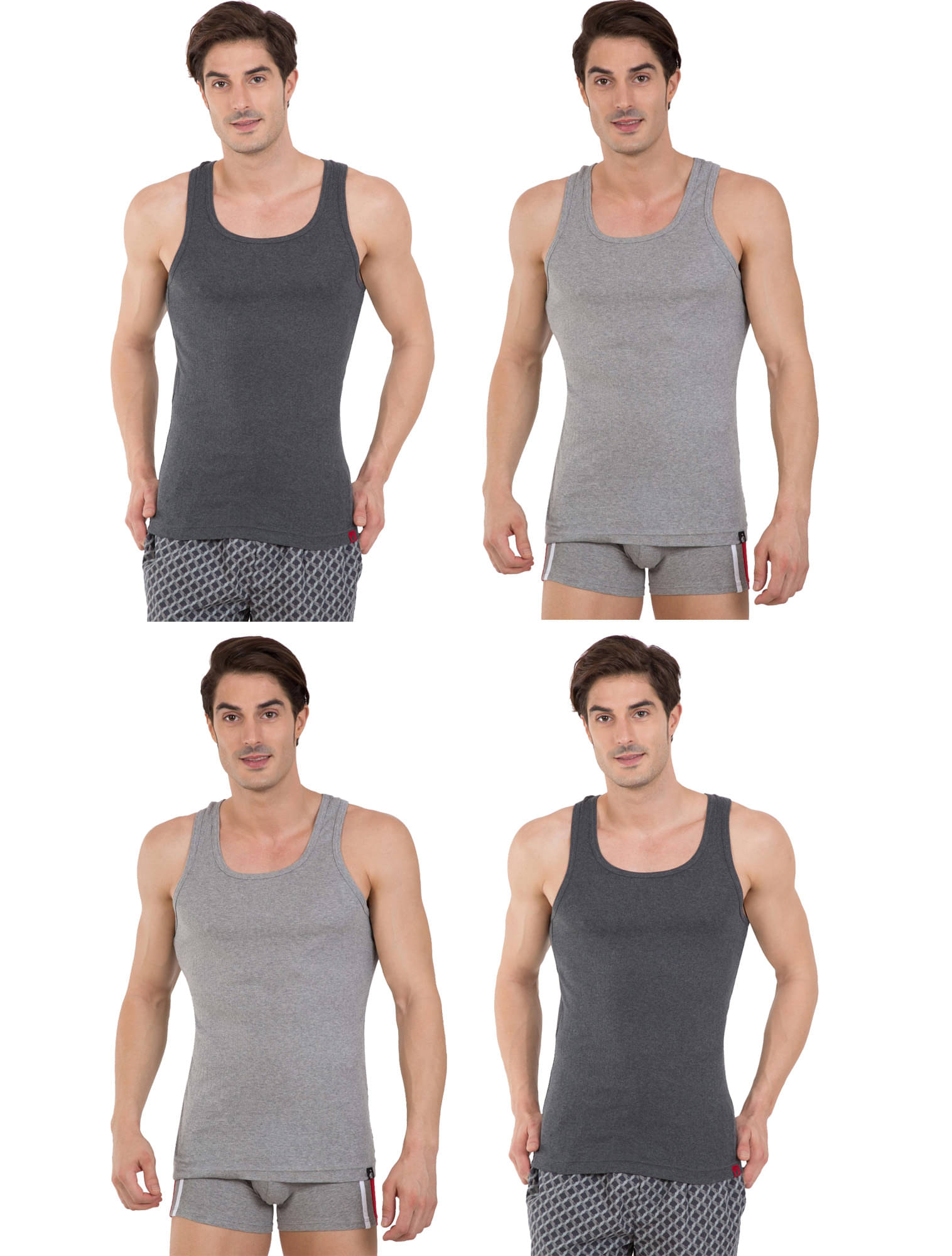 Jockey Multi Sleeveless Vests Pack of 4 Jockey Multi Sleeveless Vests Pack of 4