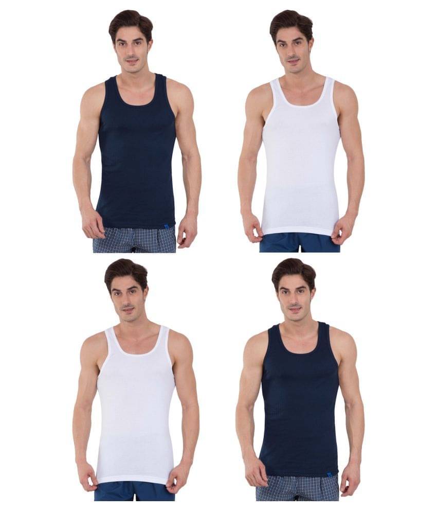 Jockey Multi Sleeveless Vests Pack of 4     			Jockey Multi Sleeveless Vests Pack of 4