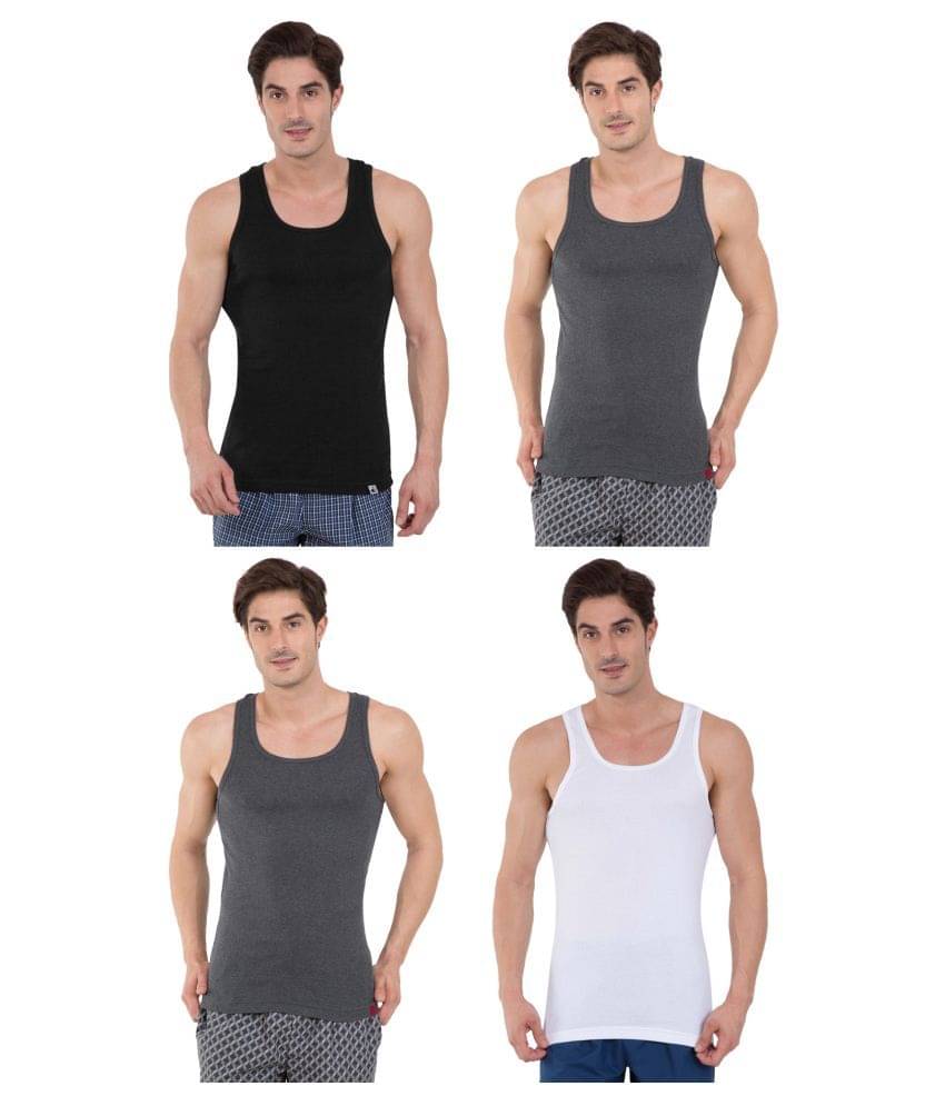 Jockey Multi Sleeveless Vests Pack of 4 Jockey Multi Sleeveless Vests Pack of 4