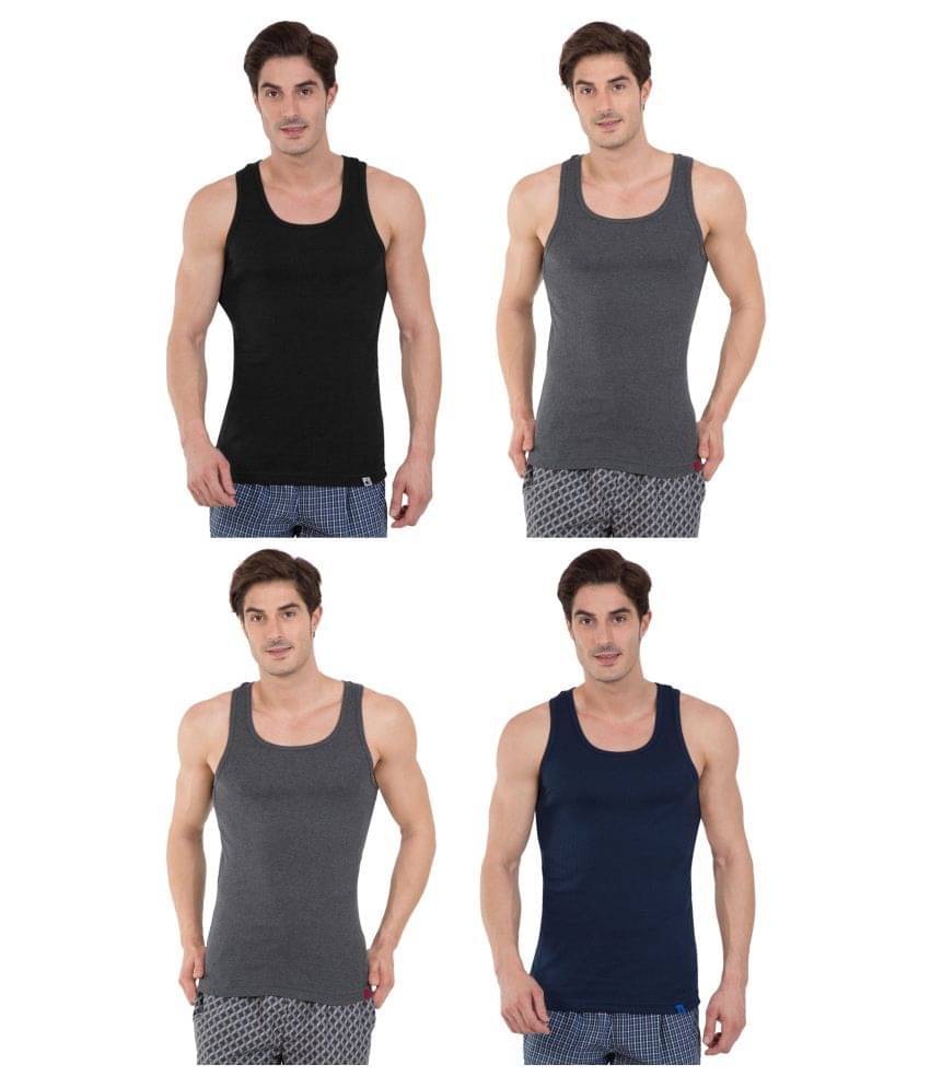     			Jockey Multi Sleeveless Vests Pack of 4