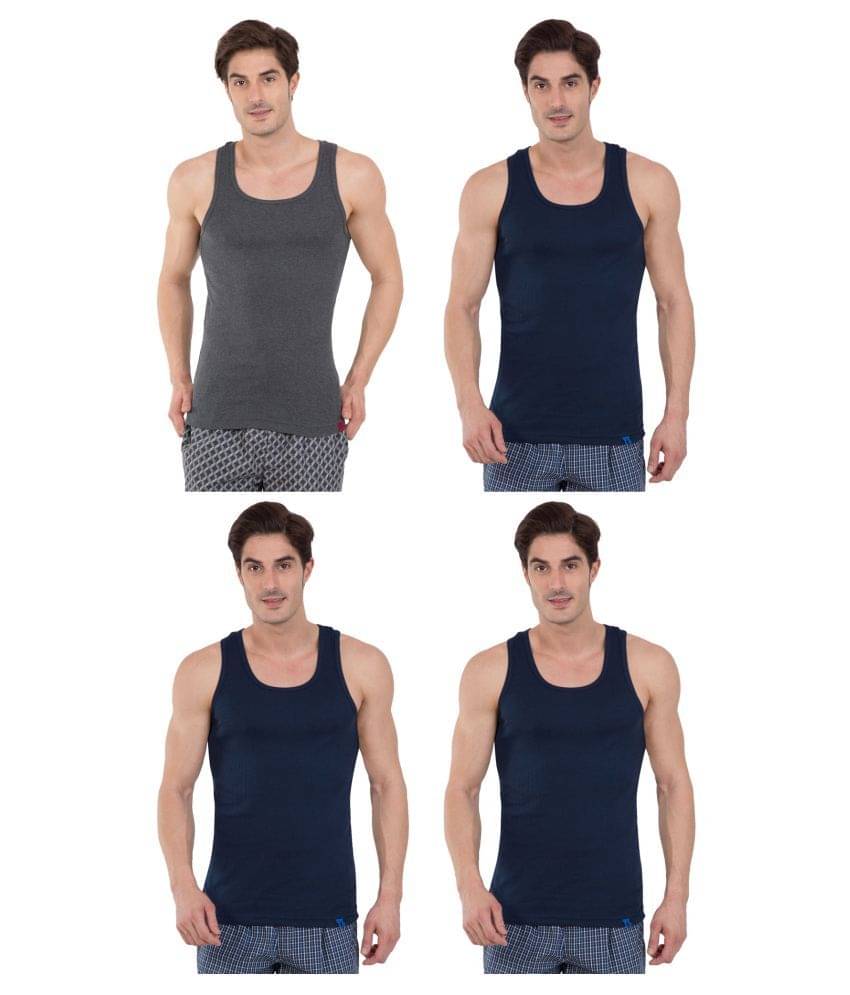 Jockey Multi Sleeveless Vests Pack of 4     			Jockey Multi Sleeveless Vests Pack of 4
