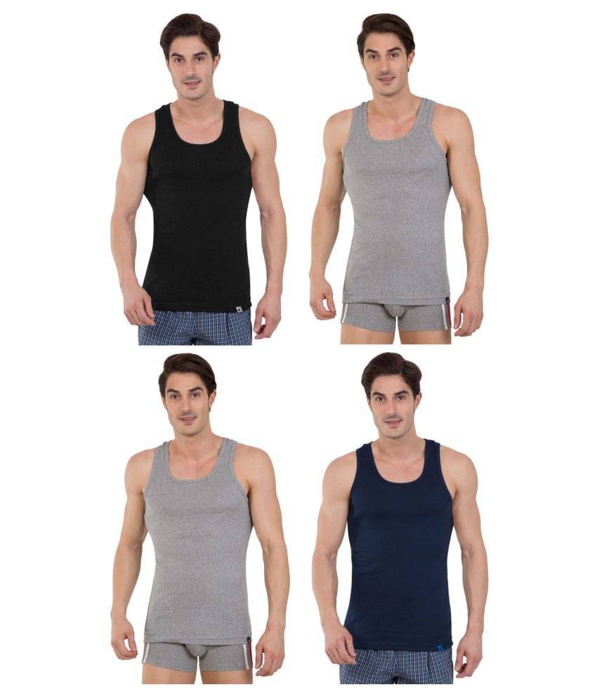 Jockey Multi Sleeveless Vests Pack of 4 Jockey Multi Sleeveless Vests Pack of 4