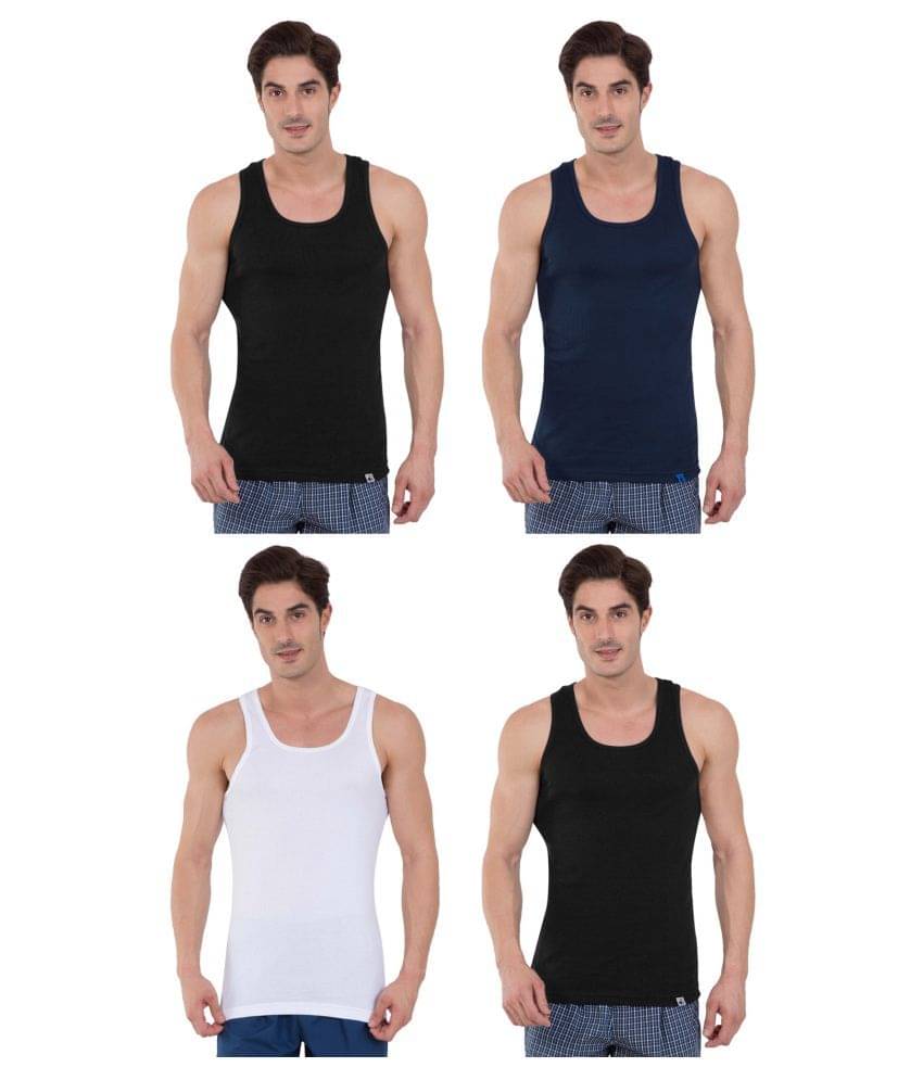 Jockey Multi Sleeveless Vests Pack of 4     			Jockey Multi Sleeveless Vests Pack of 4