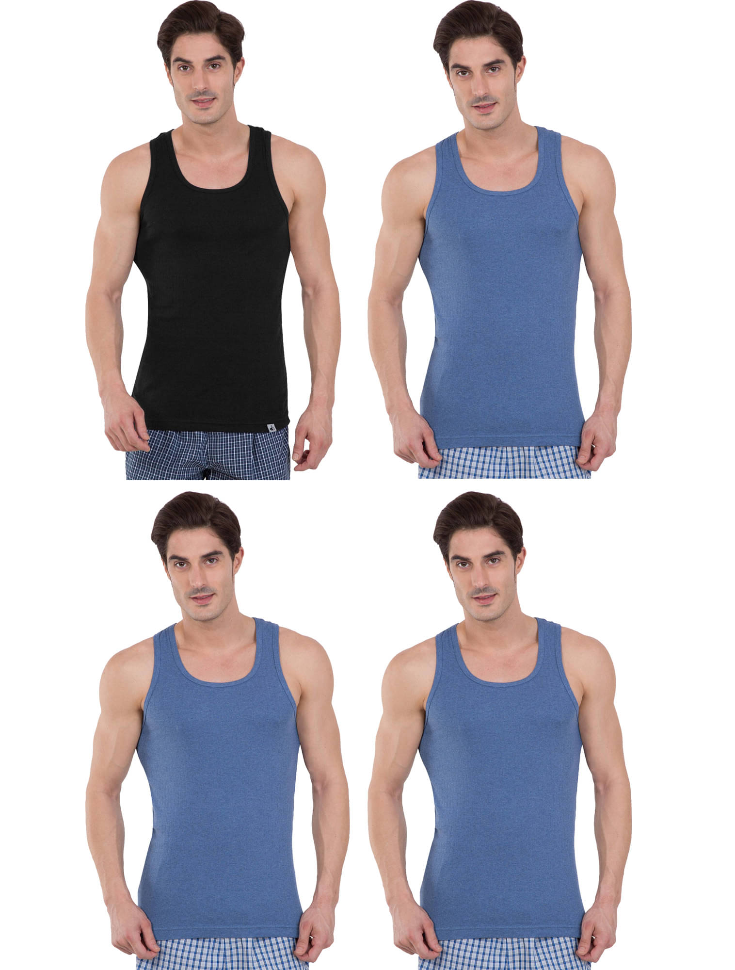     			Jockey Multi Sleeveless Vests Pack of 4