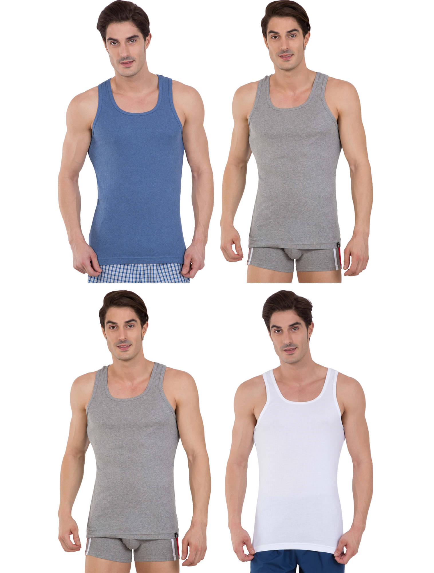     			Jockey Multi Sleeveless Vests Pack of 4