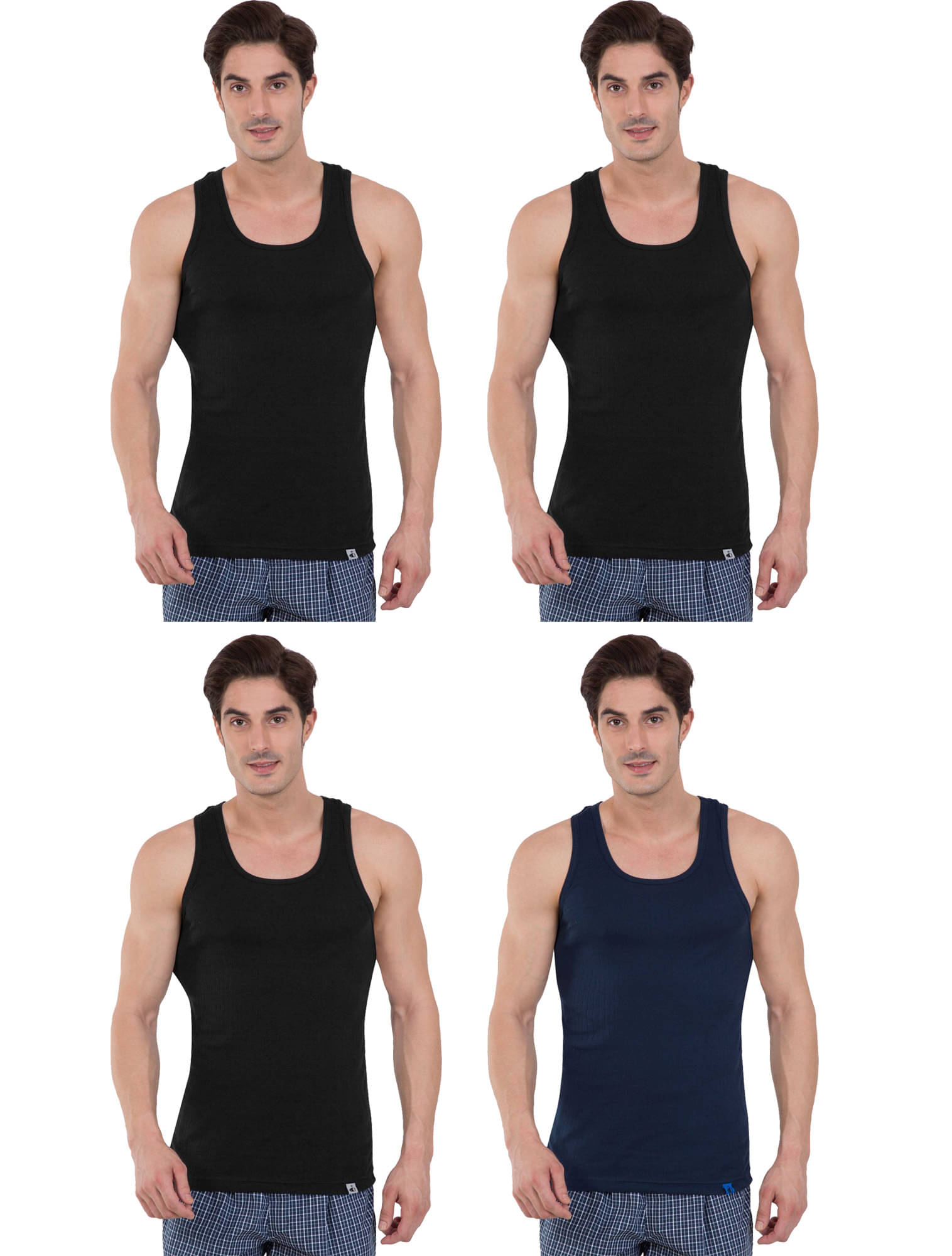     			Jockey Multi Sleeveless Vests Pack of 4