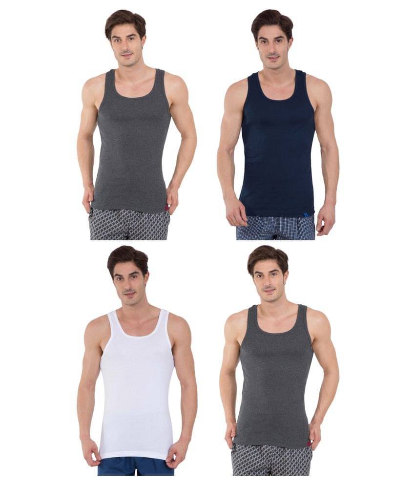     			Jockey Multi Sleeveless Vests Pack of 4