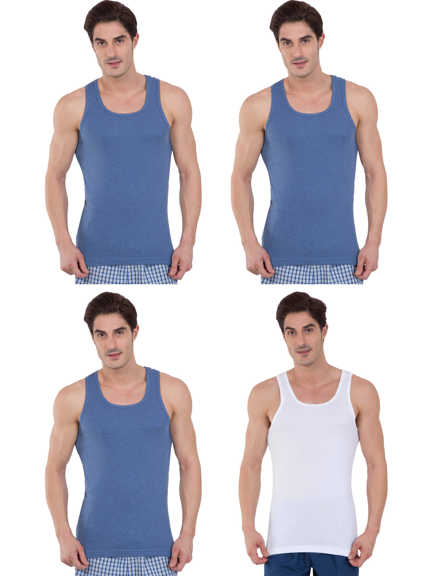 Jockey Multi Sleeveless Vests Pack of 4     			Jockey Multi Sleeveless Vests Pack of 4