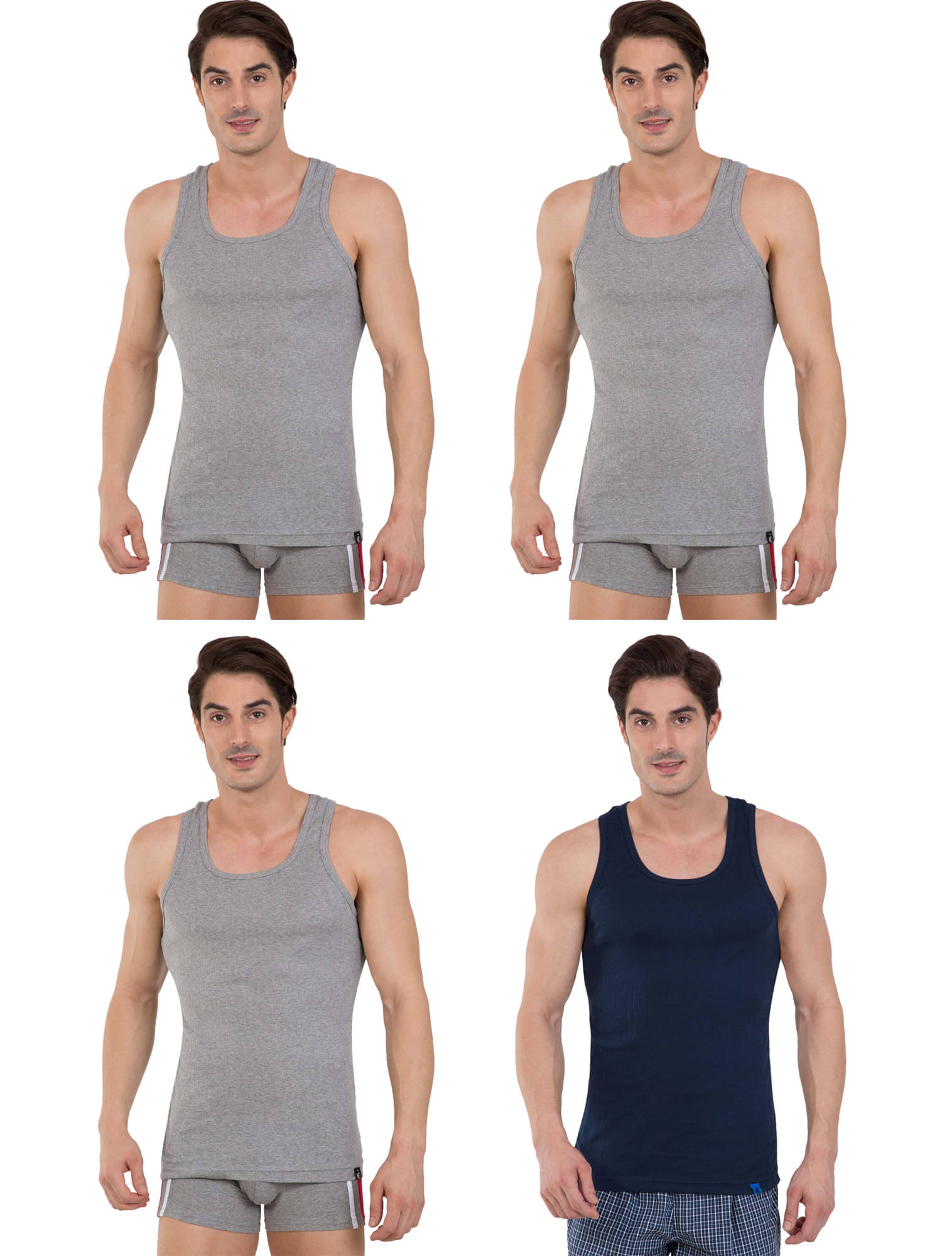 Jockey Multi Sleeveless Vests Pack of 4 Jockey Multi Sleeveless Vests Pack of 4