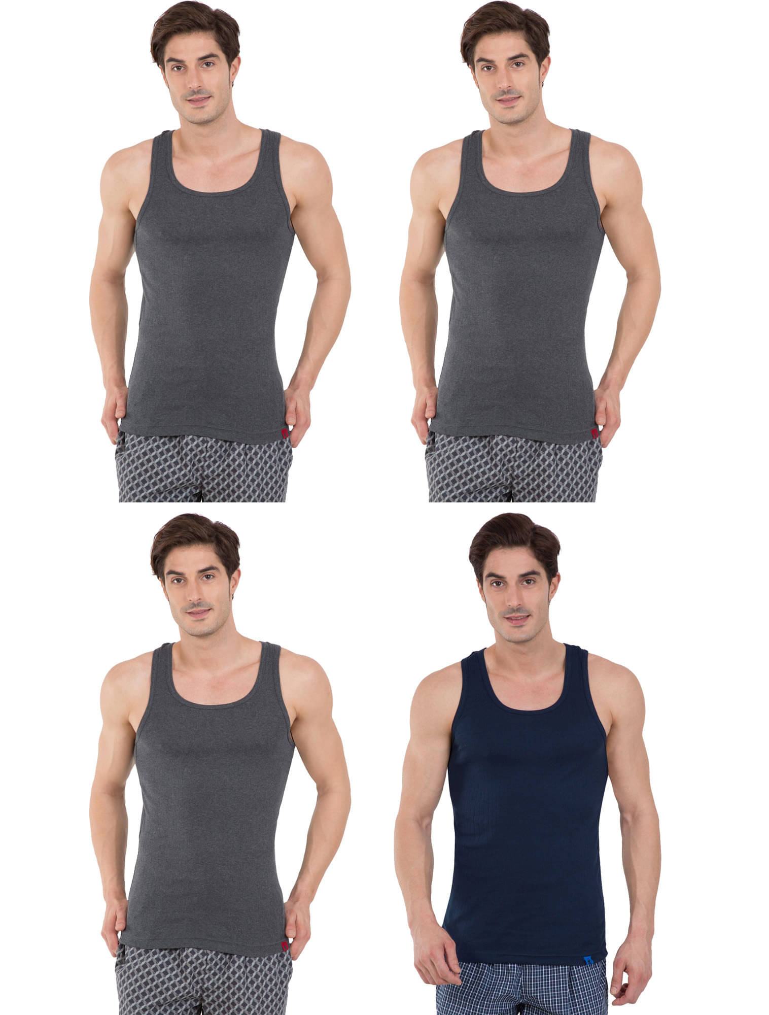 Jockey Multi Sleeveless Vests Pack of 4 Jockey Multi Sleeveless Vests Pack of 4