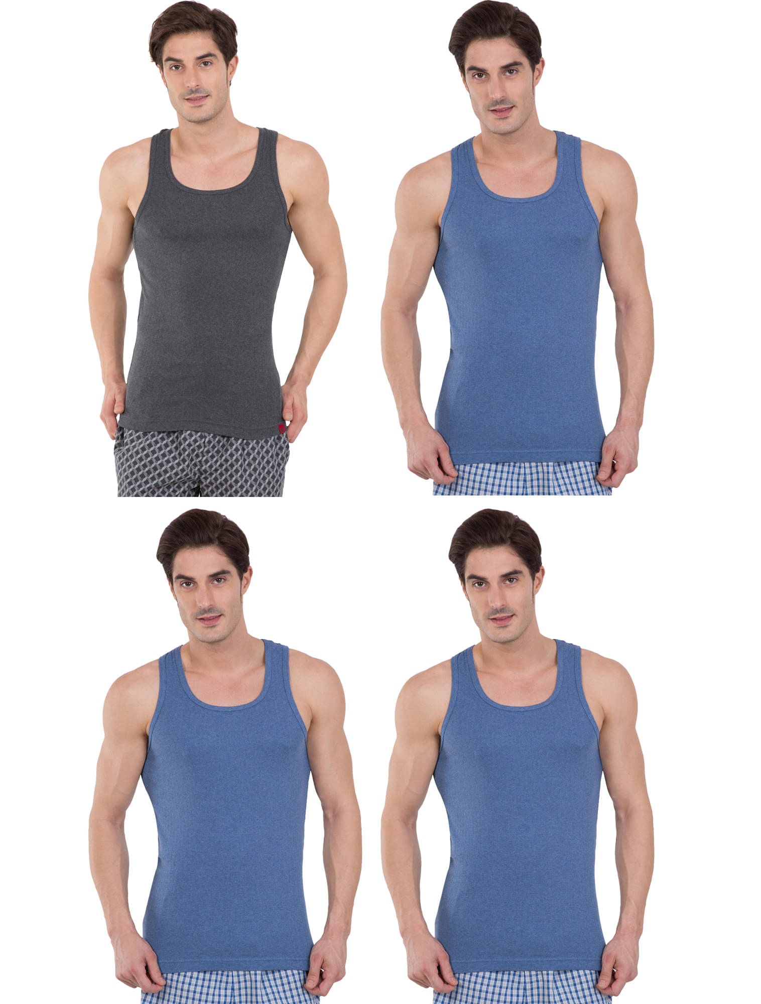     			Jockey Multi Sleeveless Vests Pack of 4