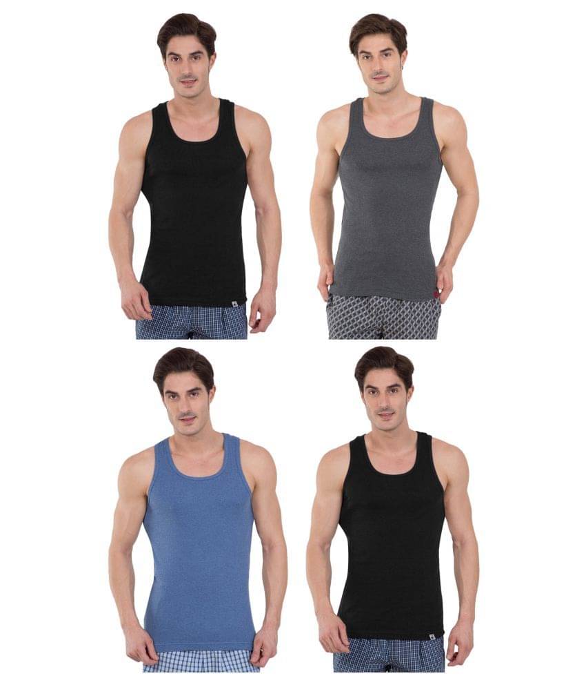     			Jockey Multi Sleeveless Vests Pack of 4