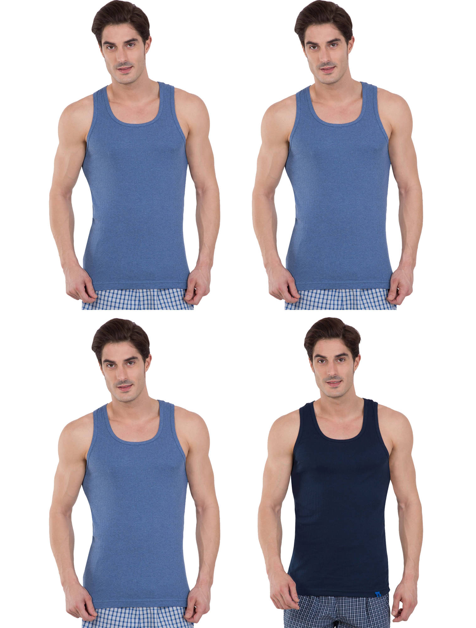     			Jockey Multi Sleeveless Vests Pack of 4