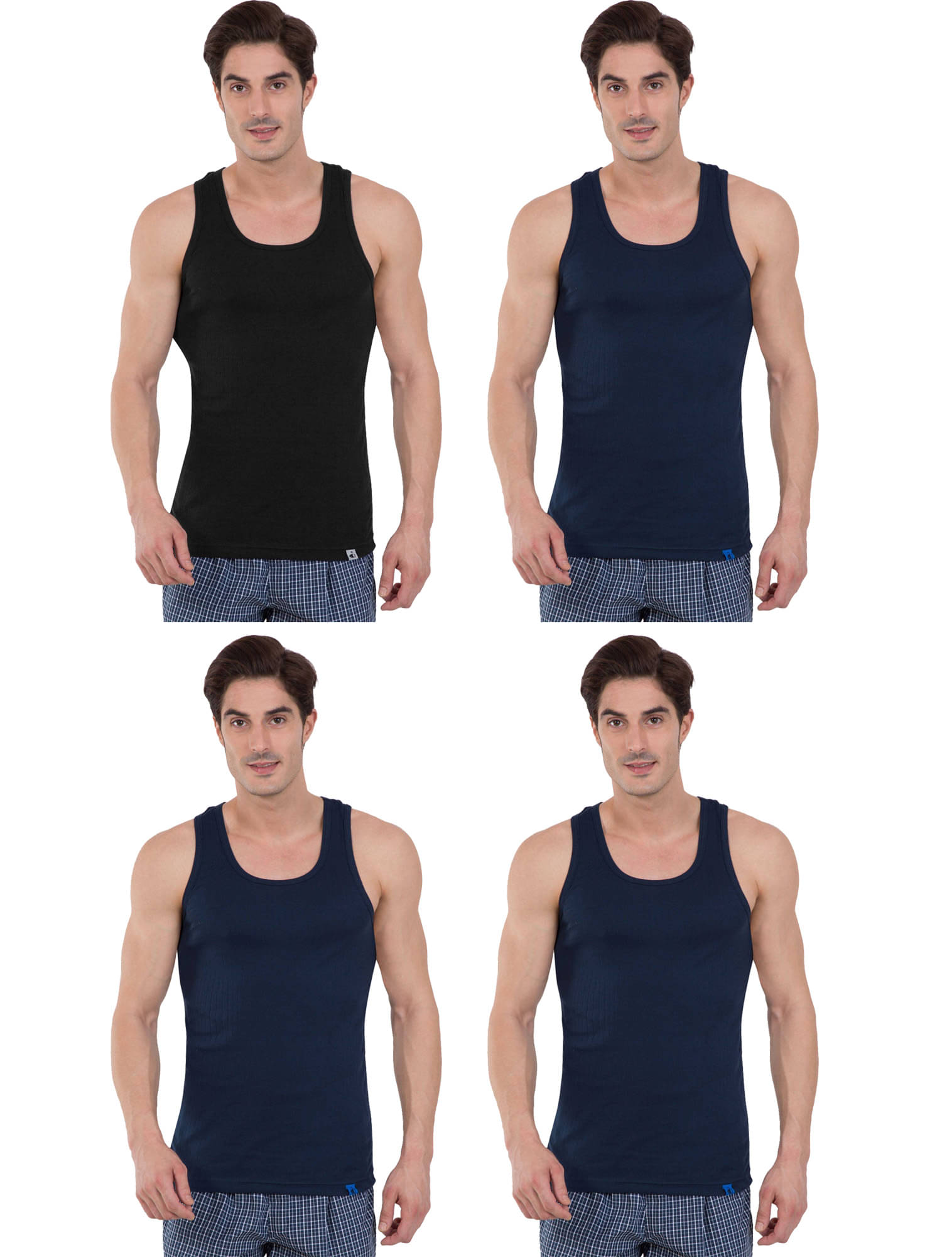     			Jockey Multi Sleeveless Vests Pack of 4